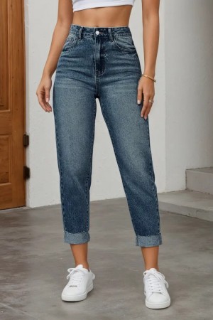 Yüksek Bel Esnek Skinny Jean…