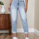 Yüksek Bel Esnek Mavi Skinny Jean