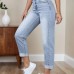 Yüksek Bel Esnek Mavi Skinny Jean