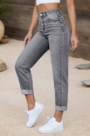 Yüksek Bel Esnek Koyu Mavi Skinny Jean…