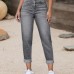 Yüksek Bel Esnek Koyu Mavi Skinny Jean