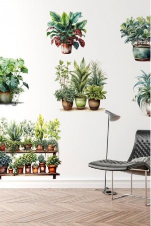 Tropikal Bitkiler Duvar Stickerı Model C…