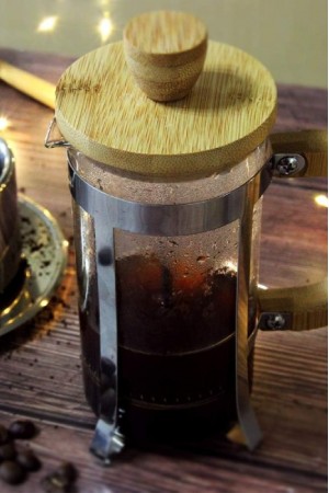 Ahşap Detaylı 350 ml Cam French Press…