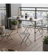 4 Sandalyeli Katlanabilir Masa Seti