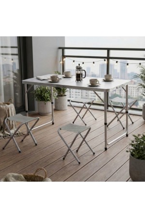 4 Sandalyeli Katlanabilir Masa Seti&hellip;