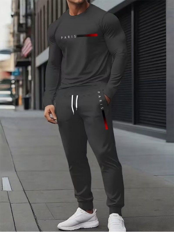 Erkek 2 parça 3D Uzun Kollu T-Shirt ve Pantolon Seti Erkek 2 parça 3D Uzun Kollu T-Shirt ve Pantolon Seti