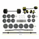 100 Kg Düz Bar (150 CM) Z Bar (120 CM) Dambıl-ağırlık-halter– Full Set Sarı Kapaklı