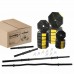 100 Kg Düz Bar (150 CM) Z Bar (120 CM) Dambıl-ağırlık-halter– Full Set Sarı Kapaklı