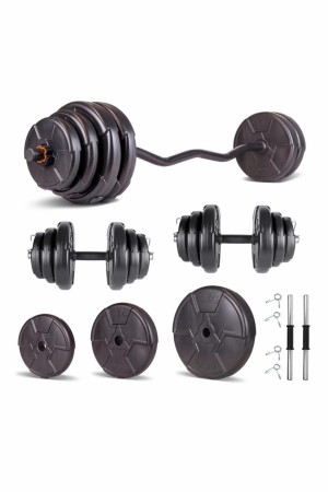 HERO Serisi 105 KG Dambıl Seti ve Halter Seti Ağır...