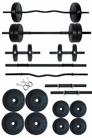 38 kg Z Barlı Halter Seti ve Dambıl Seti Ağırlık F...