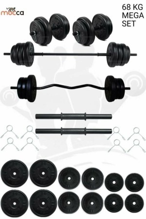 68 Kg Z-barlı Megaset Halter Seti Ve Dambıl Seti, ...